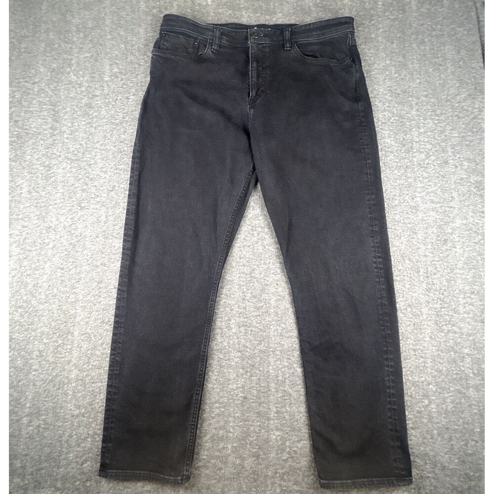 Revtown Taper Jeans Mens Sz 38x30 Black Tapered Straight 13 oz Decade Denim